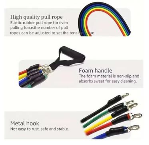 Elastic Resistance Bands – Portable Fitness Bands for Strength Training & Gym Workouts