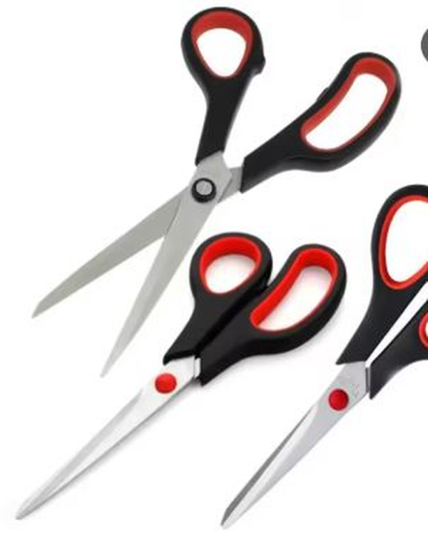 3-Piece Stainless Steel Scissors Set – Multipurpose Office, School & Household Use