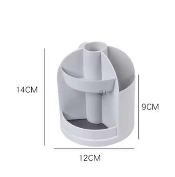 Rotary Multi-Grid Pen Holder – Desktop Storage Box for Office & School Supplies
